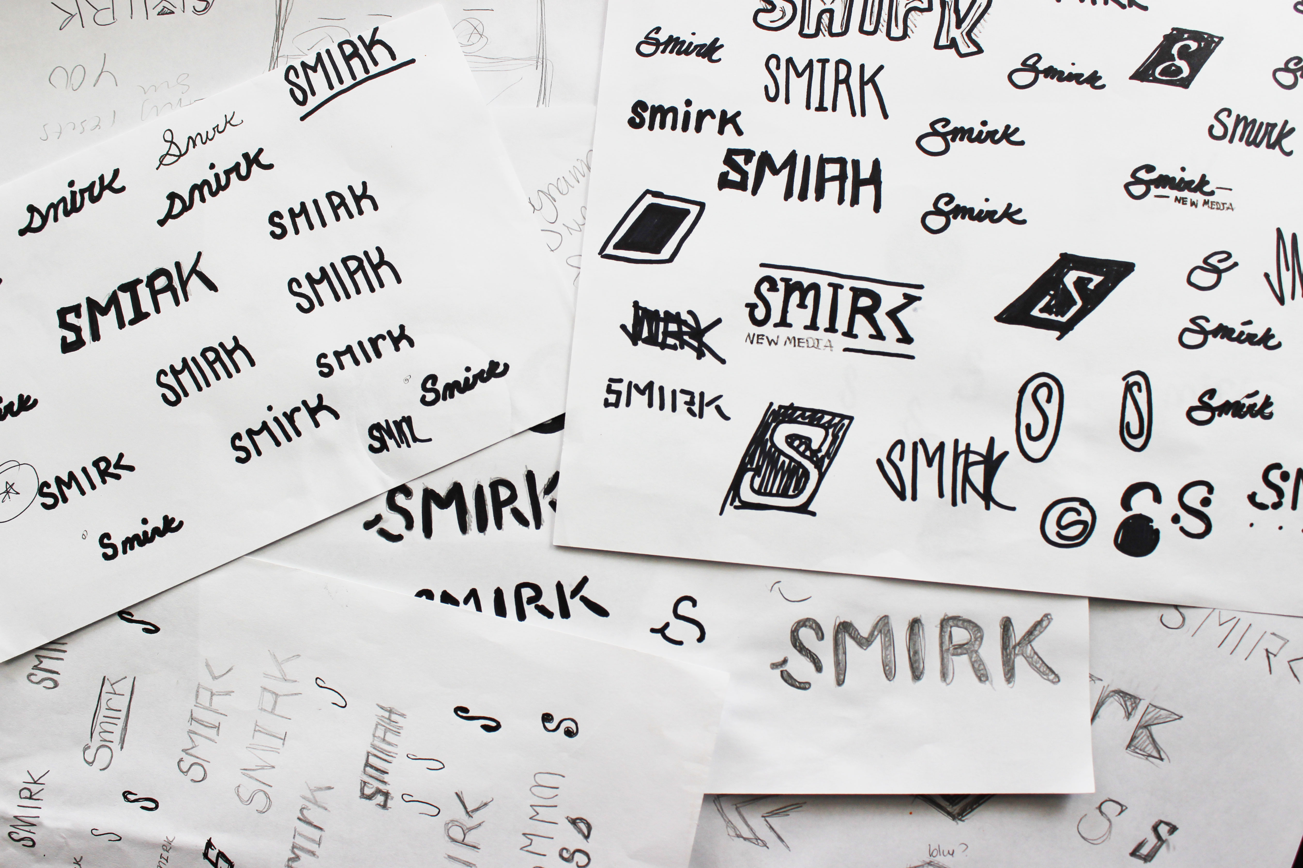 New Smirk Logo Sketches