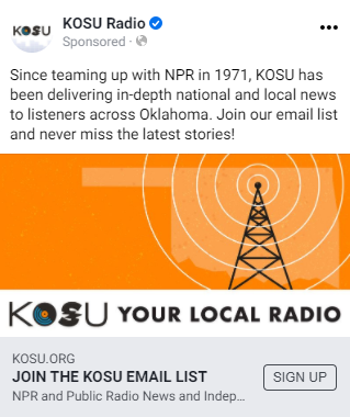 KOSU Radio Sample Ad